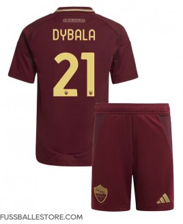 Günstige AS Roma Paulo Dybala #21 Heimtrikotsatz Kinder 2024-25 Kurzarm (+ Kurze Hosen)